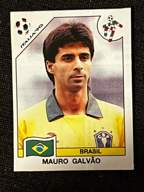 Sticker Panini World Cup Italy 90 Mauro Galvao Brasil # 196 Recup Removed