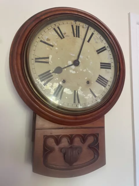 victorian seth thomas drop dial wall clock