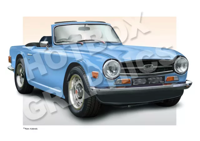 Triumph Tr4 Tr5 Tr6 Print - Personalised Illustration Of Your Car