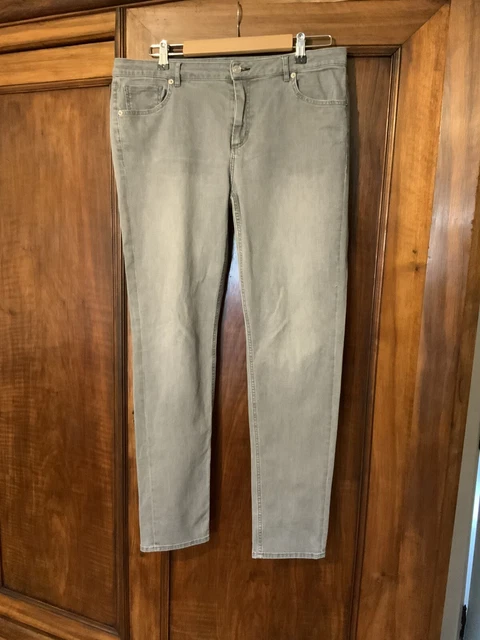 Pantalon, jean , gris, femme, taille 46 , LACOSTE