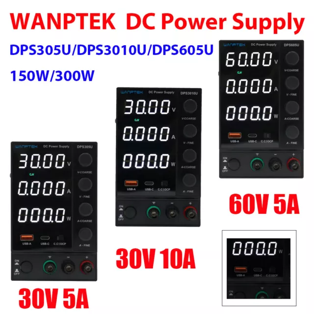 DC Power Supply Variable 30/60V 5/10A Switching Bench Power Supply Adjustable US