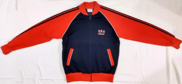 Vintage usa ADIDAS Track Suit Jacket 1970s 1980s StreetWear Taiwan R.O.C. size M