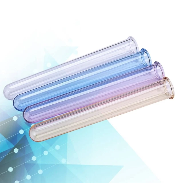 4pcs 12cm Plastic Colorful Test Tube for Scientific Experiments Party Storage