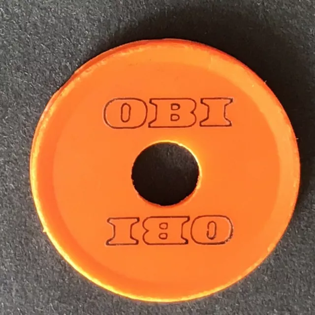 OBI - EINKAUFSWAGENCHIP EKW CHIP Kunststoff Plastik orange EUR 1,00 -  PicClick DE