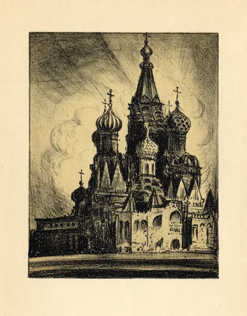 Antique print-MOSCOW-RUSSIA-Jan Poortenaar-1930