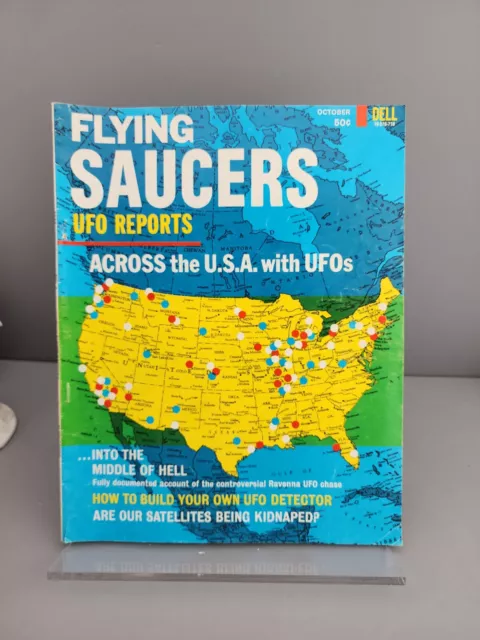 OCTOBER 1967 FLYING SAUCERS UFO Reports #3 Dell Magazine UFO Photos