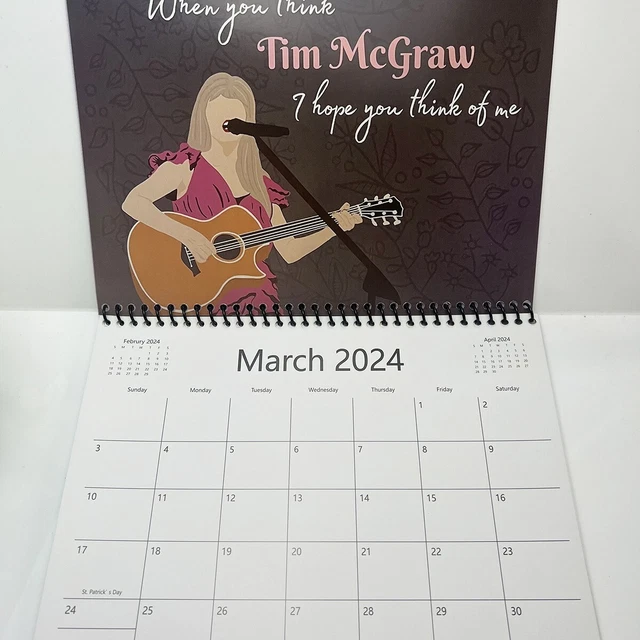 CALENDAR 2024 TAYLOR Swift Eras Tour The Eras Tour 2024 Calendar Go On