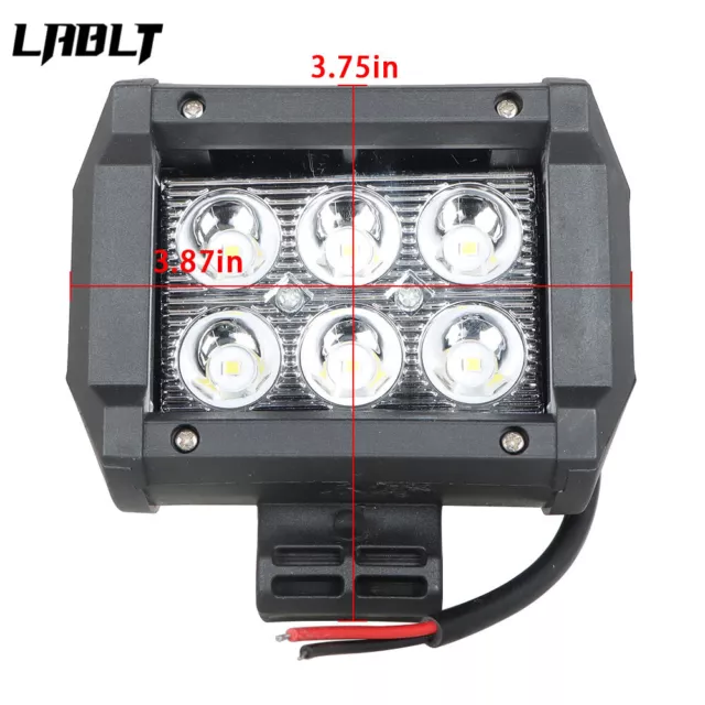 10x 4inch 180W LED Work Light Bar 4WD Offroad SPOT Pods Fog ATV SUV Driving Lamp 2