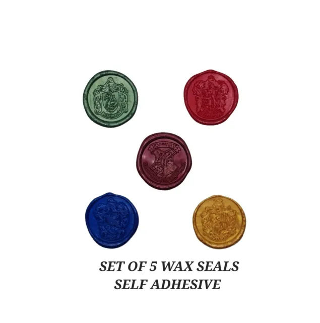 Harry Potter Wax Seals Hogwarts WAX SEAL Slytherin Gryffindor Hufflepuff x5 set