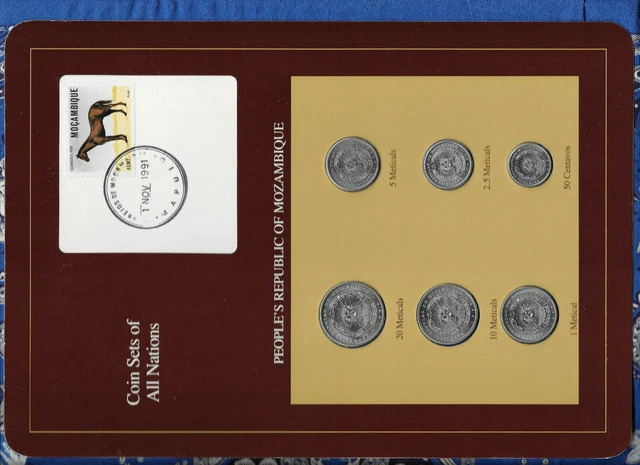 Coin Sets of All Nations Mozambique 1982-1986 UNC Horse 1 NOV 1991 Horse Stamp