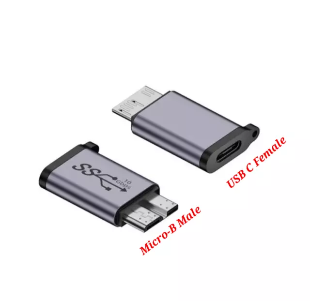 USB Type-C 3.1 Female to USB 3.0 Micro B Male Data Sync HDD Adapter Connector