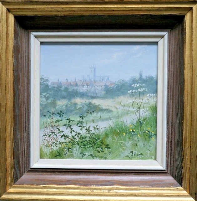 PETER JAY (B.1936) Oil On Board. View To Canterbury Cathedral £57.60 PicClick UK
