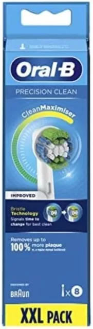 Braun Oral-B PRECISION CLEAN  Replacement Electric Toothbrush Heads - 8 Pack
