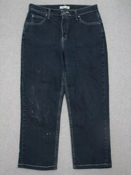 MI11450 **LEE RIDERS RELAXED FIT WOMENS JEANS** sz12M DARK $18.00 ...