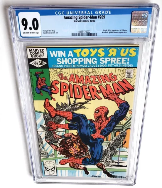 Amazing Spider-Man #209 Cgc 9.0 1980 +1St App & Origin Calypso+ *Kraven Film!*