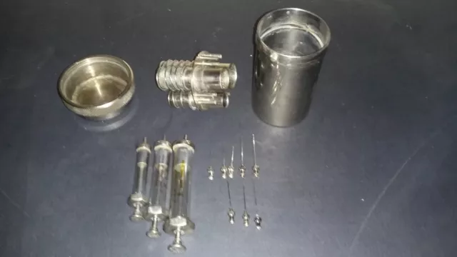 Retro Antik Sterilisator Perpetua Spritzen Aesculap Glasspritzen Nadeln Arzt