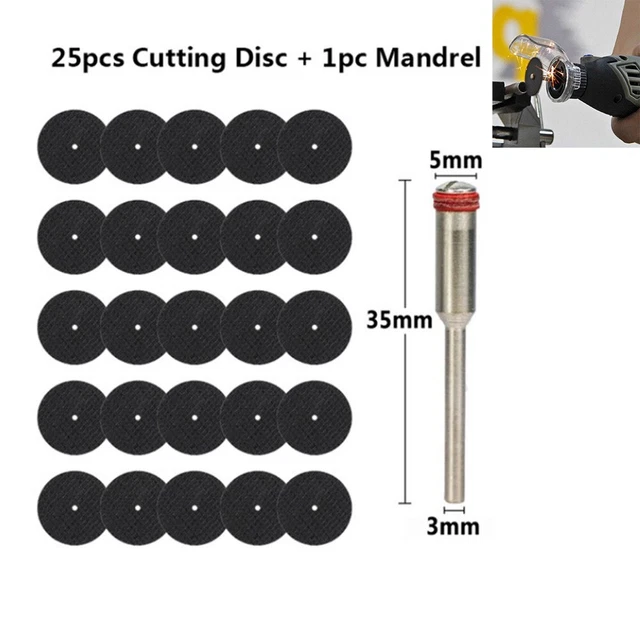 26PCS 1/8 ZOLL Mandrel Glasfaser verstärkte Trennscheibe Rotary Discs ...