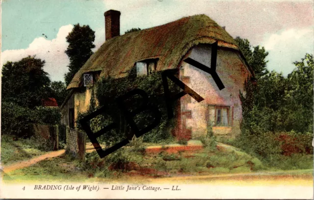 Brading Little Jane's Cottage Isle Of Wight 1907 Ll Vintage Postcard