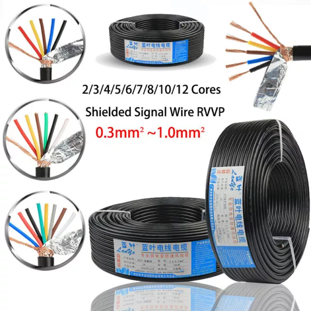 0.3-1.0mm² Flexible Cable 4-12 Cores Burglar Security Shielded Signal Wire RVVP