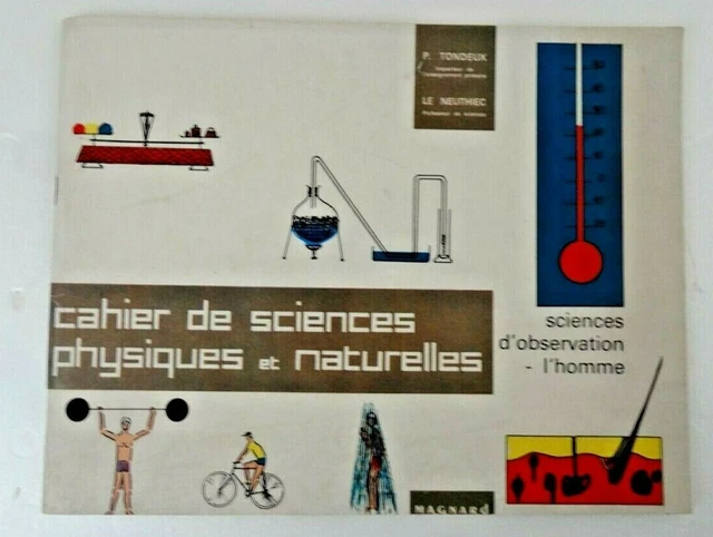 CAHIER DE SCIENCES physiques et naturelles 1968 TONDEUX NEUTHIEC EUR 10