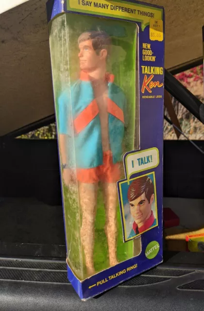 ULTRA RARE! NRFB!! NEW!! Barbie Mattel 1969 Good Looking Talking Ken Doll #1111!