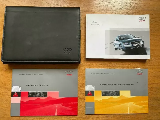 Audi A4 Owners Handbook Manual and Wallet 04-08