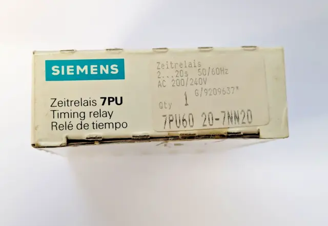 SIEMENS 7PU60 20-7NN20 Minuteries - Neuf / Emballage D'Origine - Envoi