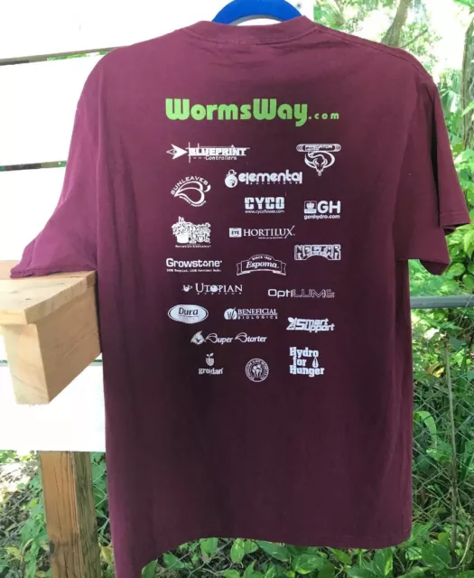 Port & Co. Camiseta Worm's Way Hydroponics & Organics Adulto L Anuncios Patrocinadores 3