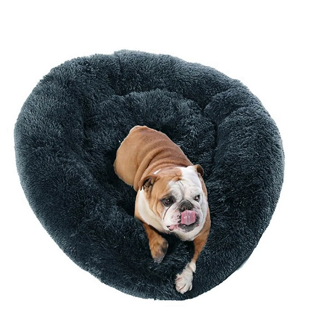 Dog Round Cat Winter Warm Sleeping Bag Long Plush Soft Pet Bed Calming Bed '