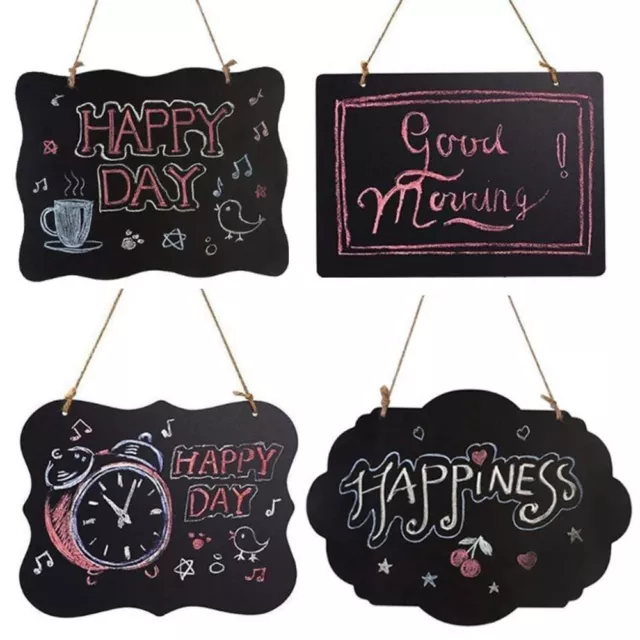 Hanging Wood Wooden Blackboard Chalkboard DIY Memo Message Tags Message AU