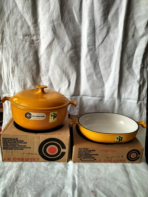 le creuset enzo mari   new in box 23 cm & 25 cm Marigold NEW IN BOX