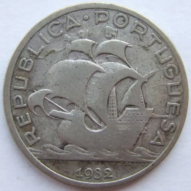 Monedas República Portuguesa 5 Escudos 1932 IN fine