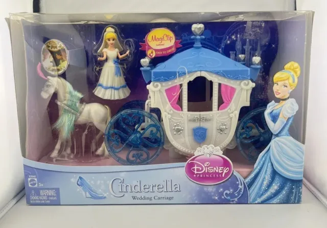 NIB NEW Disney Princess Cinderella Wedding Carriage Mattel 2011 - Rare