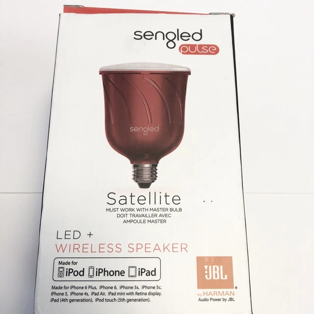 Sengled Pulse Dimmable LED Light with Wireless Bluetooth Satellite Speaker -RED