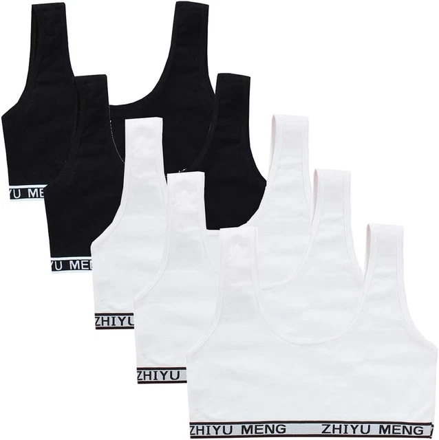 Lot De 5 Filles Brassieres Dentelle,Bra Gilet Sous-Vêtements Bustier Fille Souti
