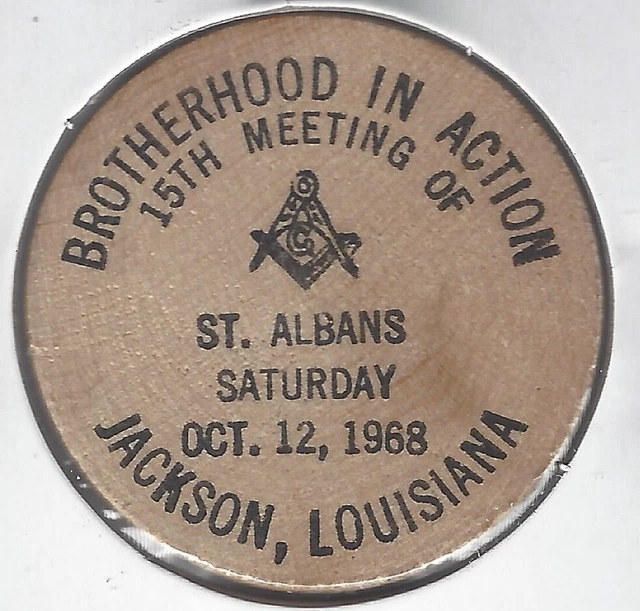1968 ST. ALBANS Masonic Lodge, Jackson, Louisiana, 15th, BUFFALO