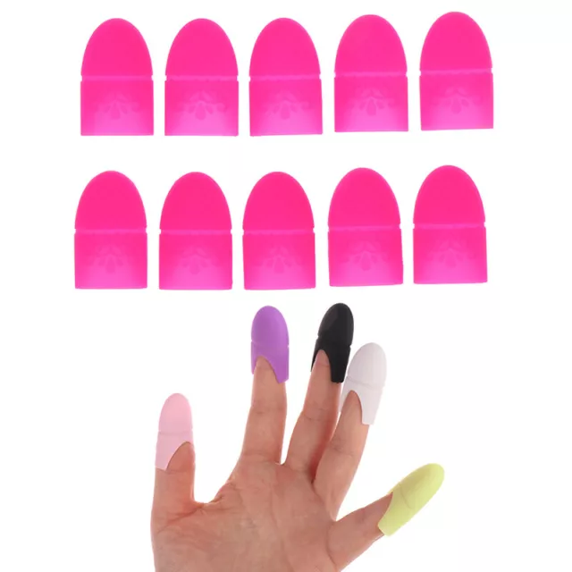 10 pz / Set silicone nail art clip tappo ammollo gel rimozione lucidatura avvolgente T'EL