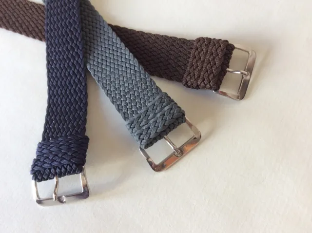 Cinturino vintage in nylon perlon anse 16, 18, 20mm Made Italy watch band strap 2