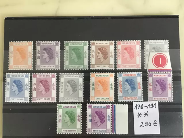 Briefmarken Hongkong Mi Nr 178-191 Postfrisch