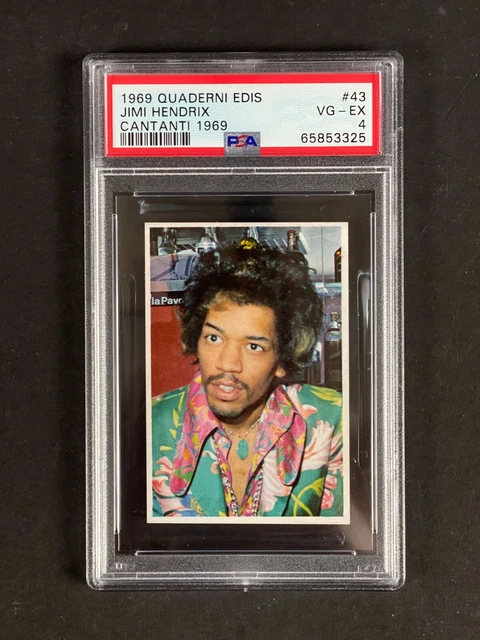 1969 Edis Cantanti - Jimi Hendrix #43 Solo Rookie Card - PSA 4 1969 Edis Cantanti - Jimi Hendrix #43 Solo Rookie Card - PSA 4