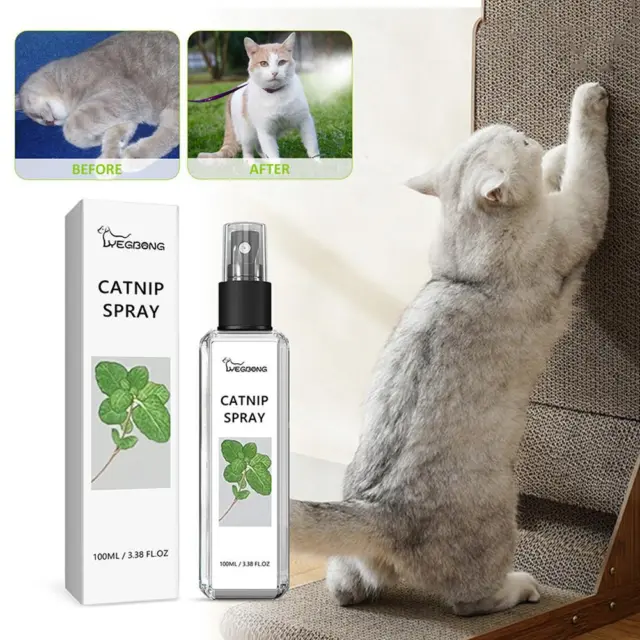 100 ml Herbal Cat Joy, Herbal Cat Joy Spray, Gatnip Spray para gatos de interior