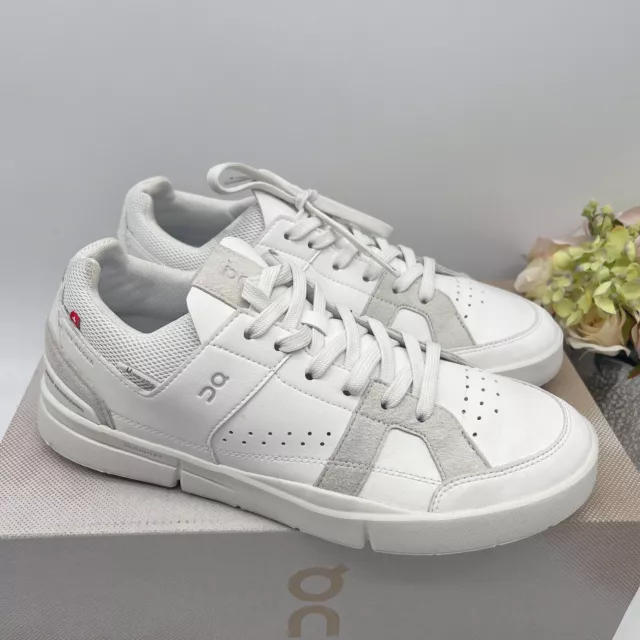 ON CLOUD ROGER Clubhouse Tennis Running Shoe White Sand Leather Womens ...