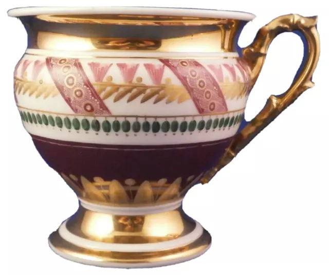 Antik 19thC Alt Paris Porzellan Große Cup Porcelaine Französisch Frankreich