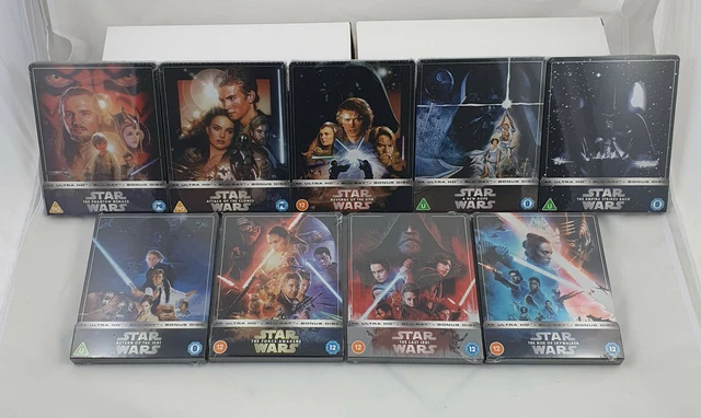 Star Wars Episode I à IX 4K ULtra HD Bluray Steelbook Zavvi