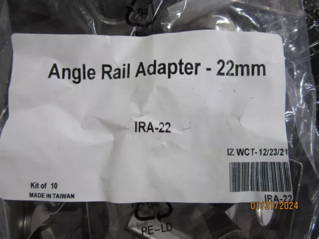 (10) Commscope IRA-22 Stainless Steel Rail Adapters 22MM New in Factory Package
