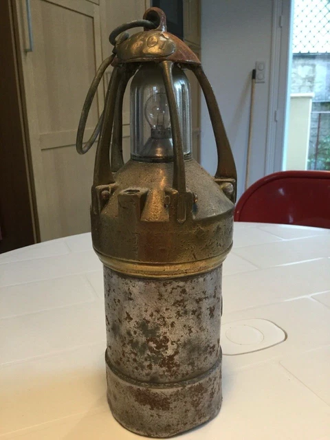 Ancienne Carcasse De Lampe De Mineur Anglaise - Objet De Métier Vintage - Occasion