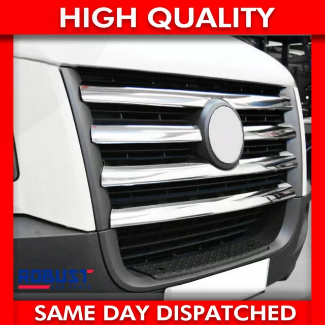 5Pcs Chrome Front Grill Trim Set Covers Stainless Steel For Vw Crafter 2006-2011