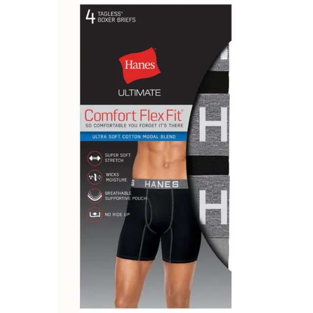 HANES Men's Ultimate Comfort Flex Fit Breathable Stretch Boxer