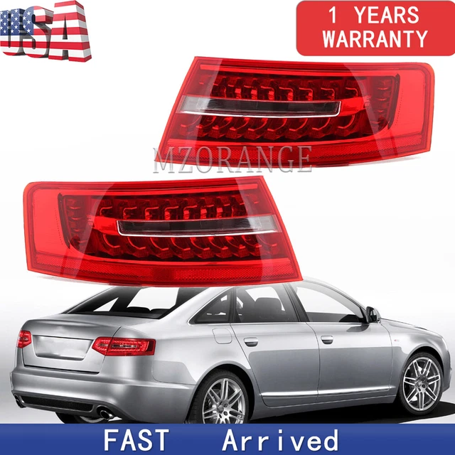 PAIR LED OUTER Tail Light For AUDI A6 C6 2009 2010 2011 Rear Brake