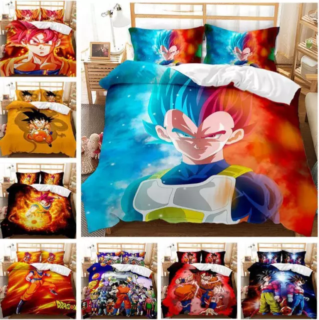 Dragon Ball Goku Bettwäsche Set Kissenbezug Bettbezug 135x200 200x200 220x240 DE